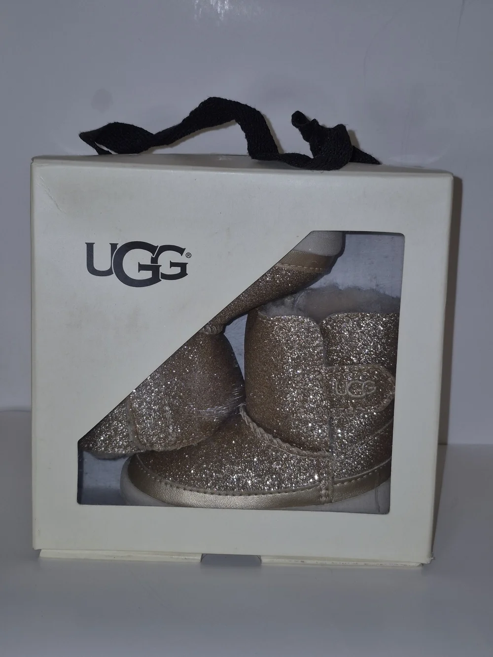 UGG Kids Glittery Gold Shearling Boots